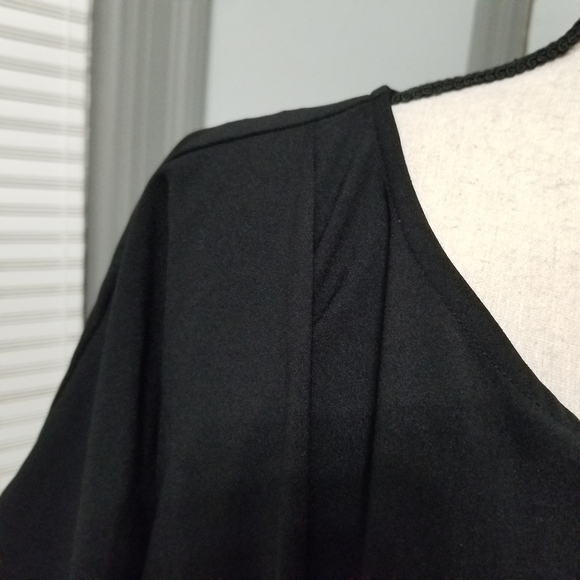 Lane Bryant Black Kimono Side Tie Blouse - Picture 4 of 7